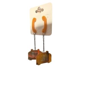 Orange and Brown Dangle Earrings